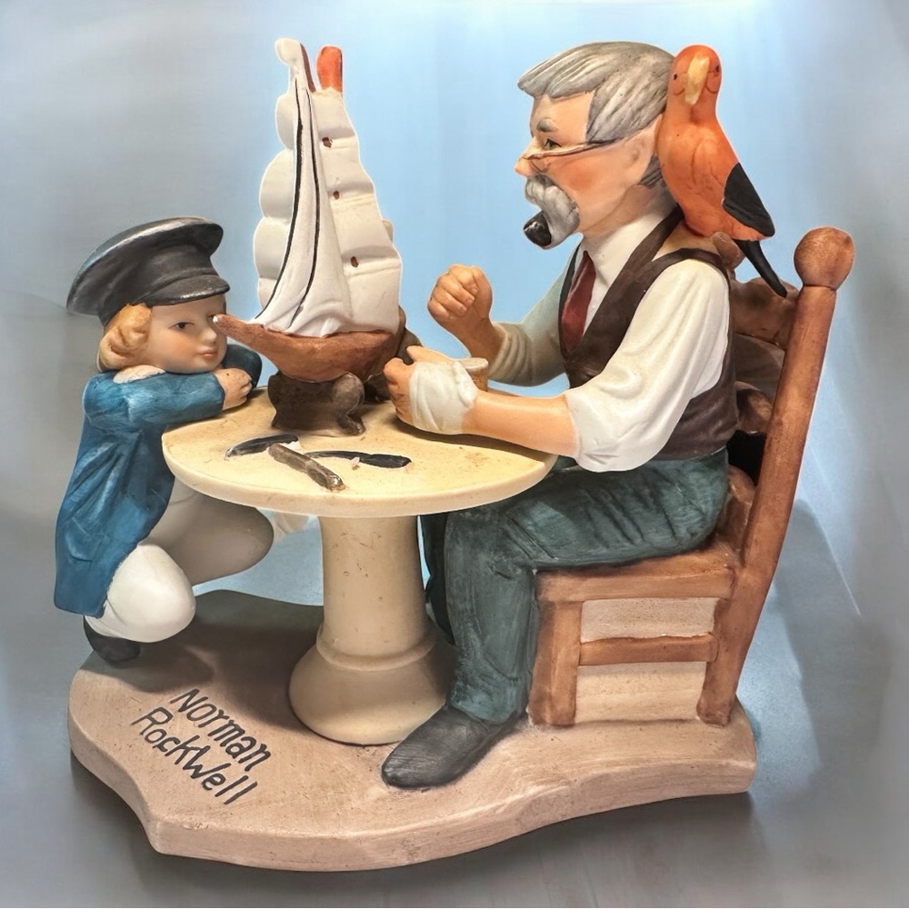 1981 Norman Rockwell Limited Edition "Sea Captain" Figurine Americana (EUC)